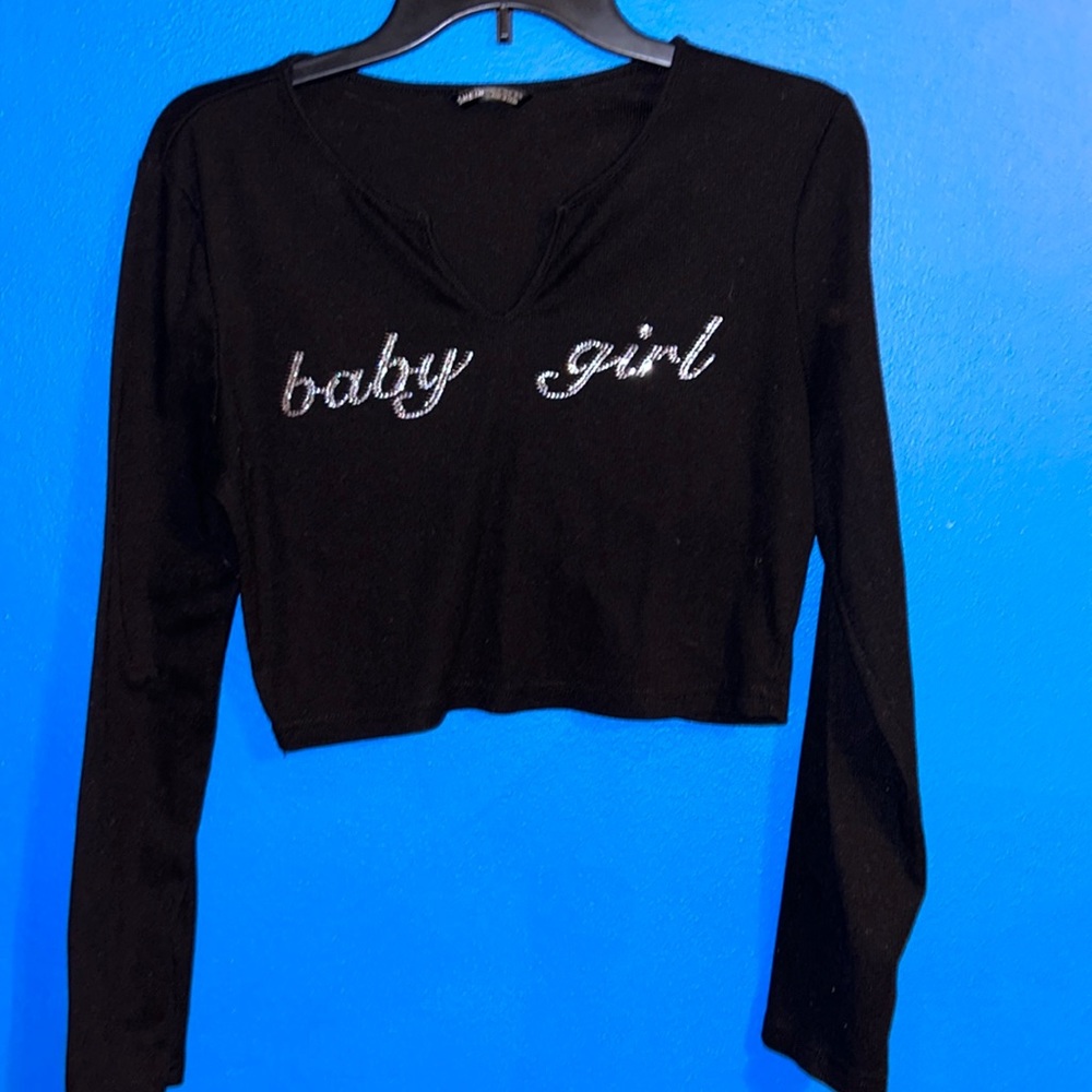 EUC SHEIN long sleeve crop top - Picture 1 of 3